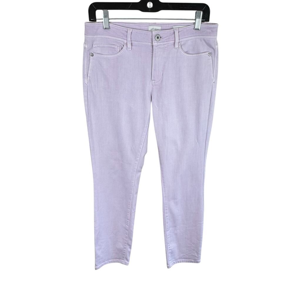 J. Jill Denim Cotton Blend Very Light Purple Mid Rise Slim Ankle Jeans‎ Size 4